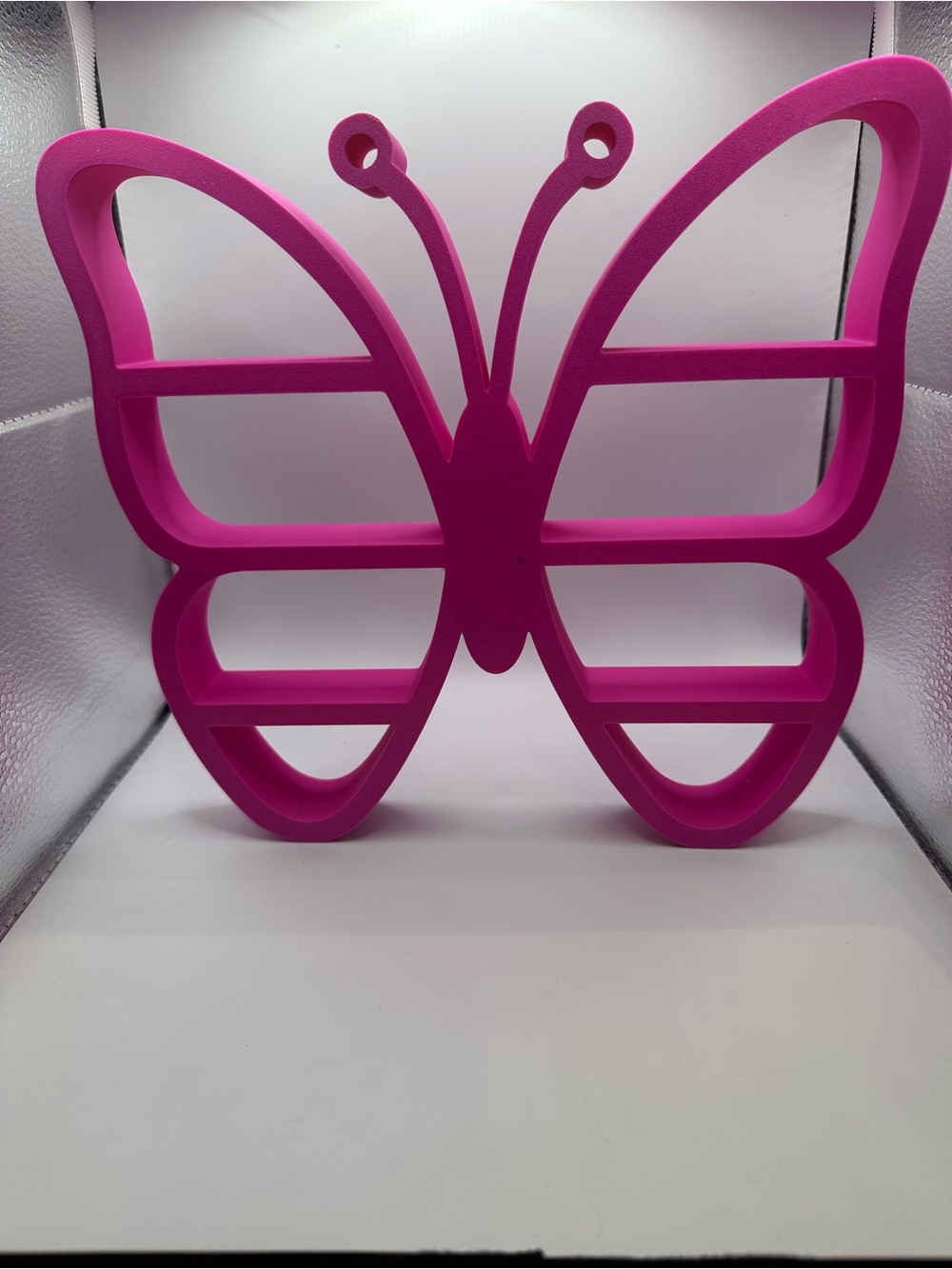 3-D Printed Pink Butterfly Wall Shelf / Organizer